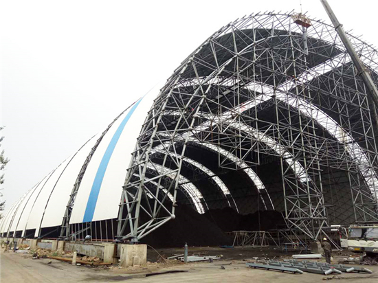 枣庄十里泉电厂煤棚网架公司