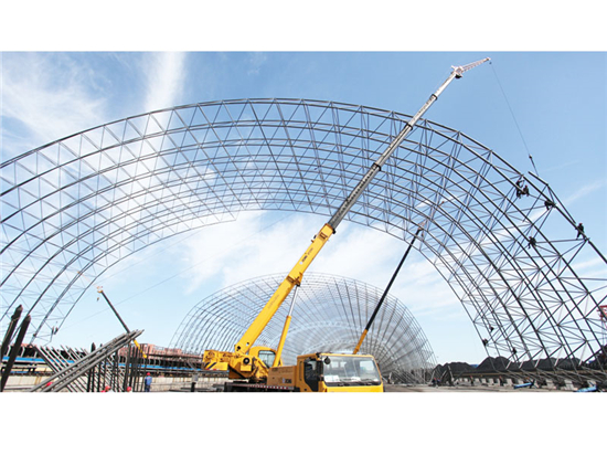 乌海市煤棚通壳网架工程